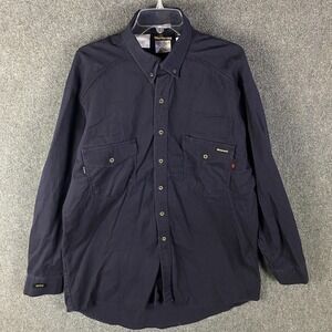 Workrite Button Down Shirt Men's 50R XL Flame Resistant Regular Long Sleeve